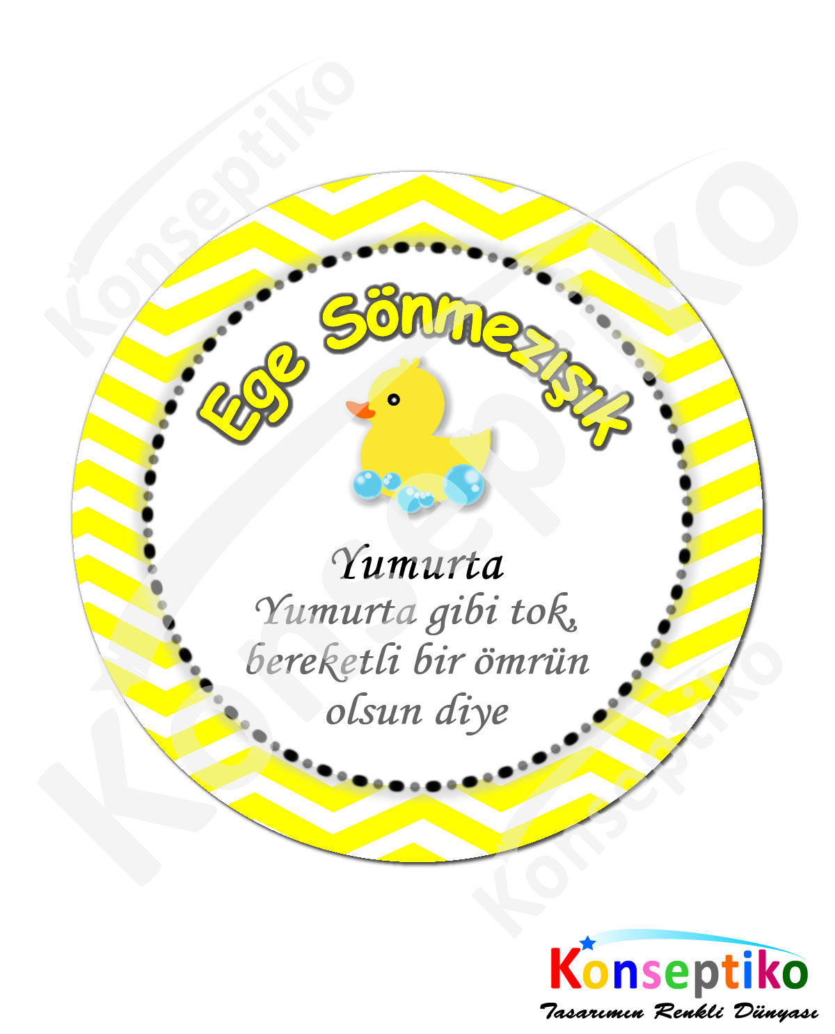 Sarı Ördek - Kavanoz Etiketi 12'li