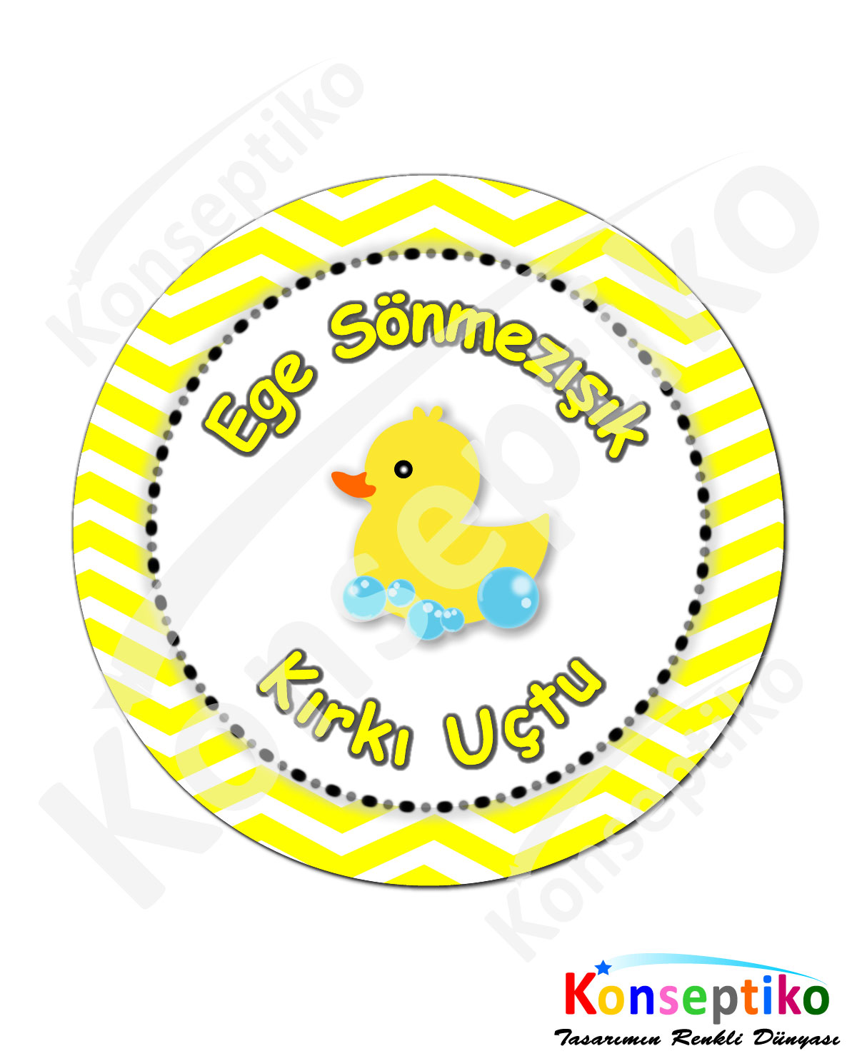 Sarı Ördek - Kavanoz Etiketi 12'li