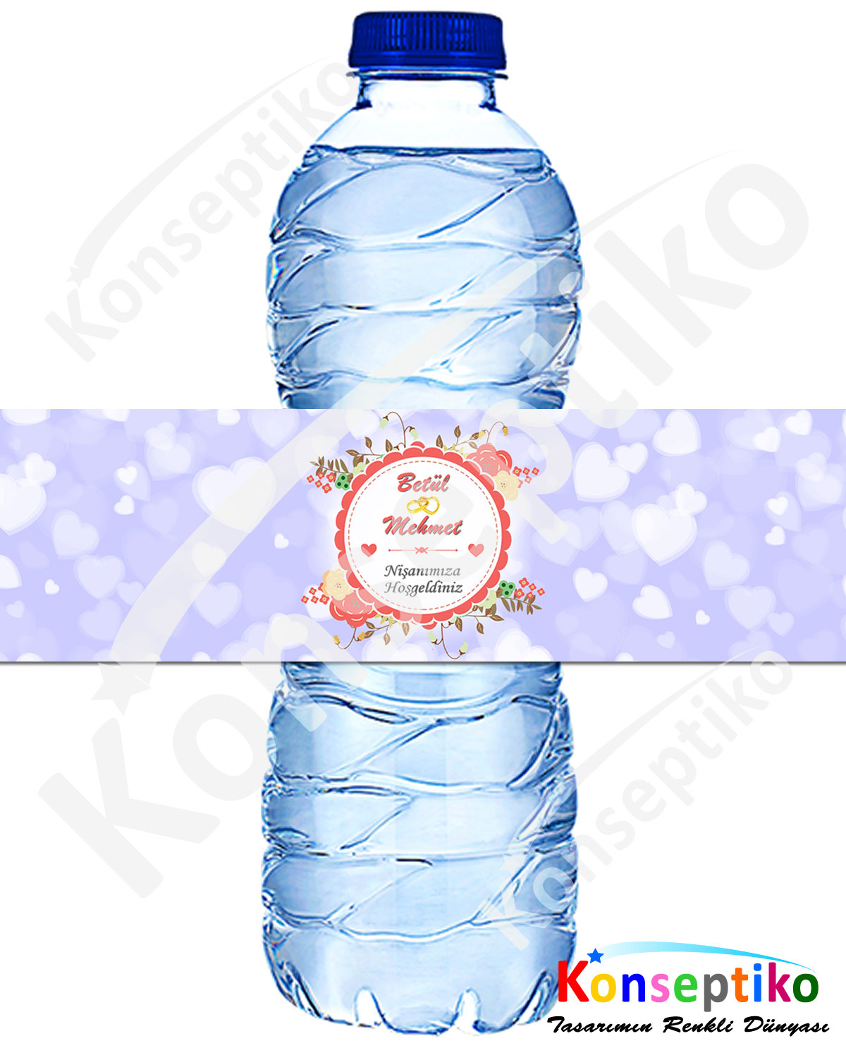Çiçekli - Su Sargı Etiketi