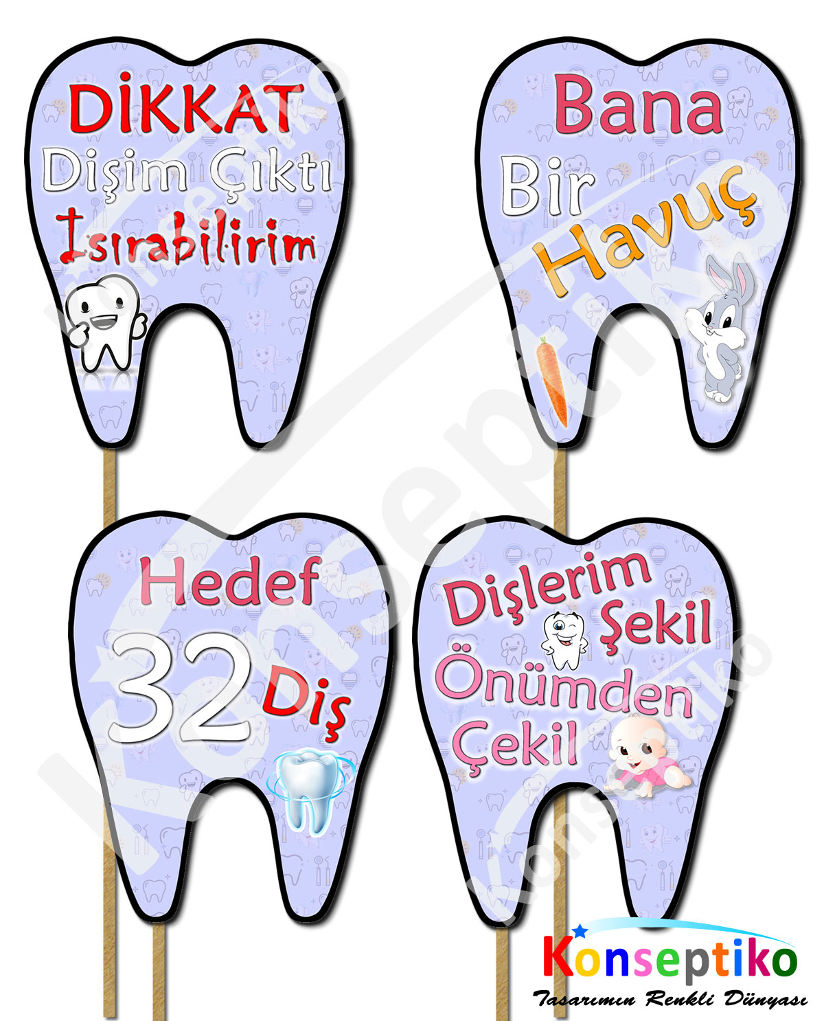 Diş Perili (Kız) - Konuşma Balonları