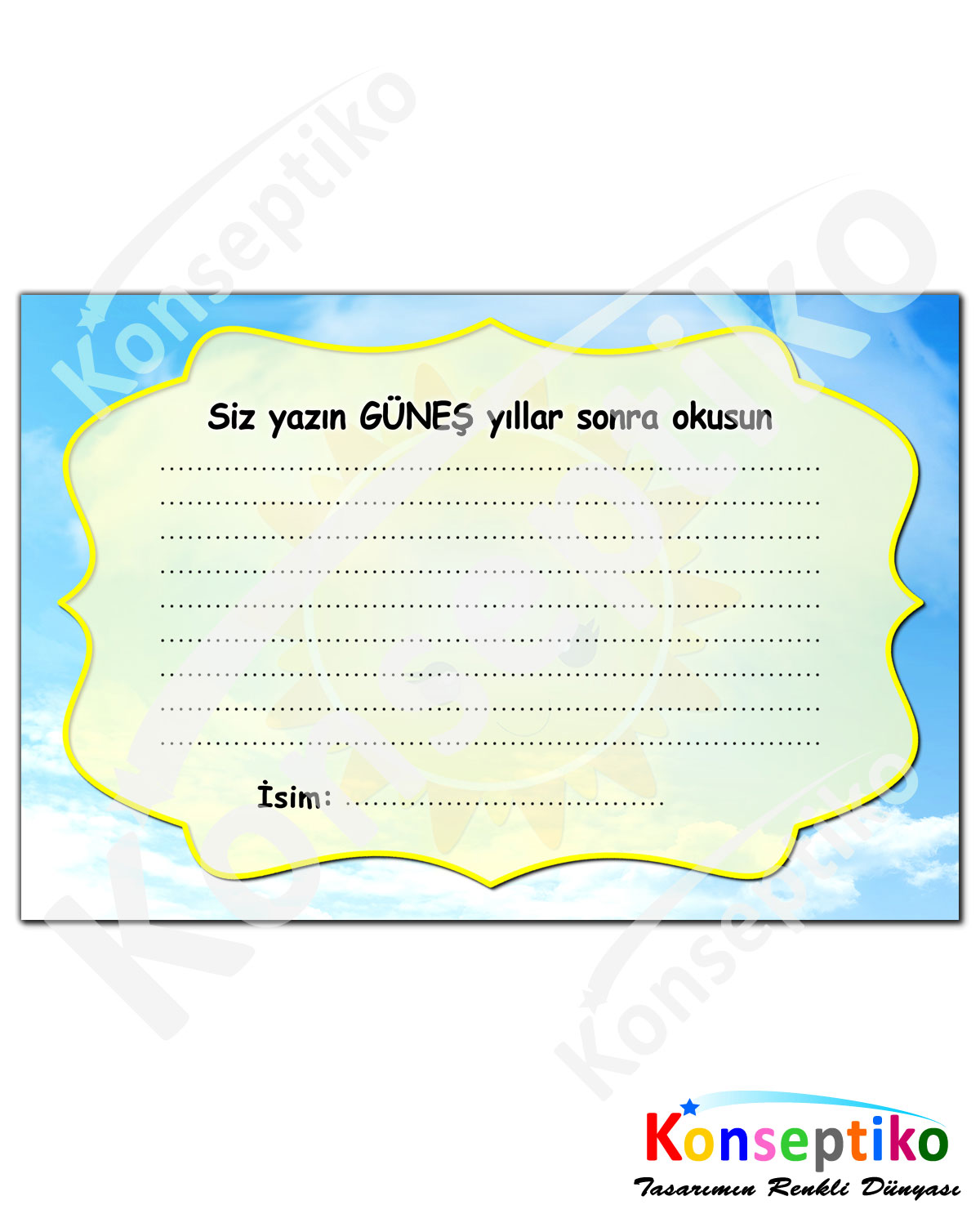 Güneş - Anı Kartı
