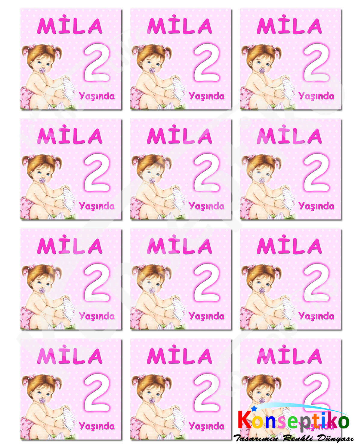 Mila - Kare Karton 40'lı