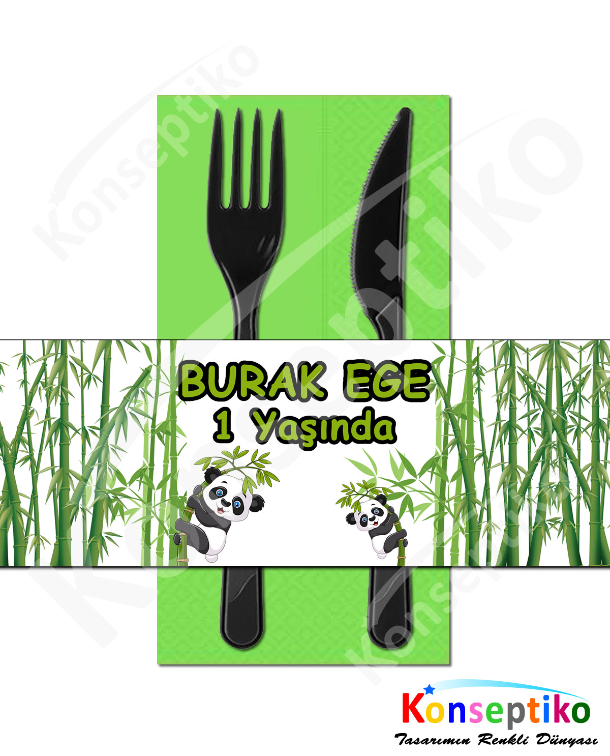Panda - Peçete Sargısı
