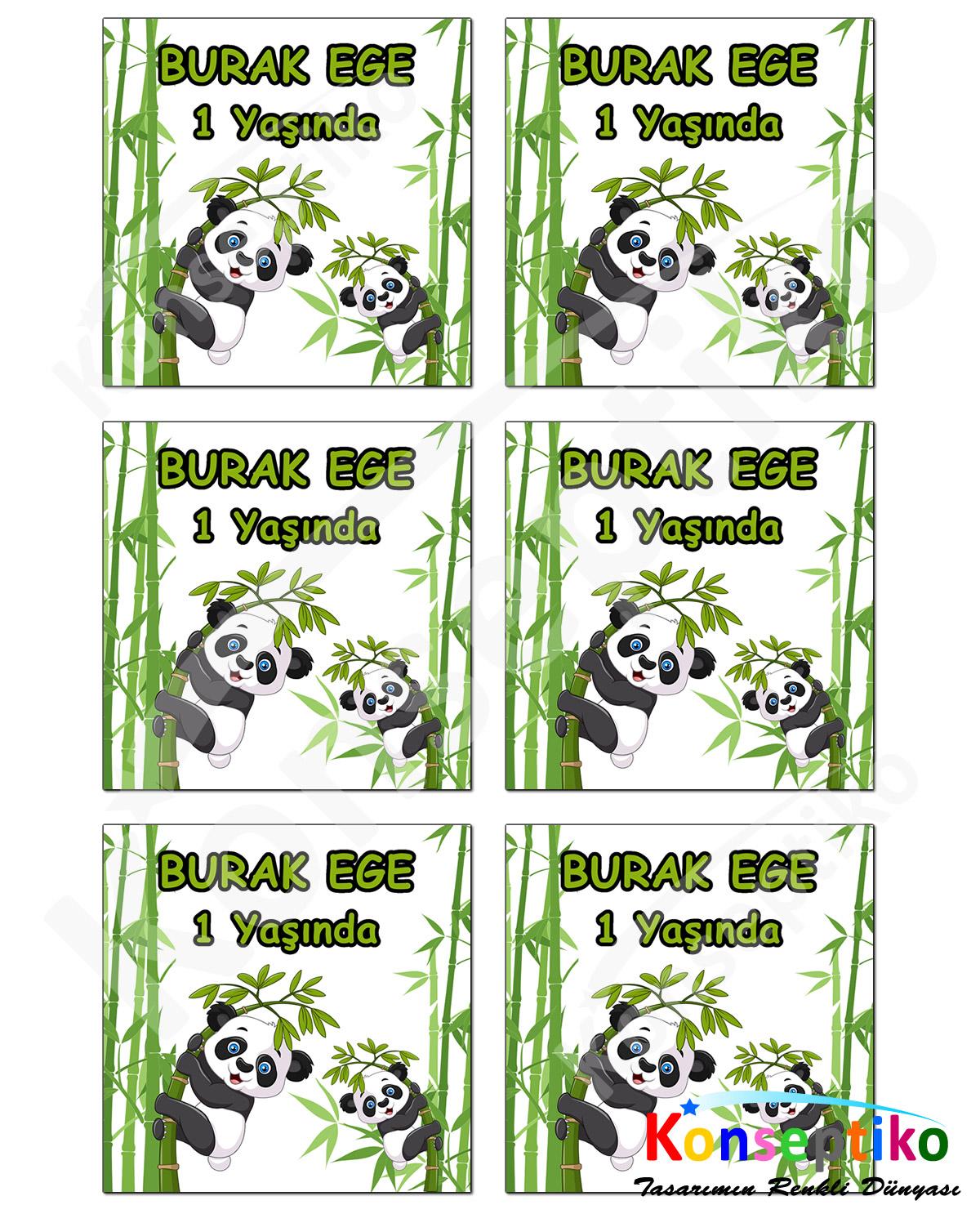 Panda - Kare Karton 40'lı