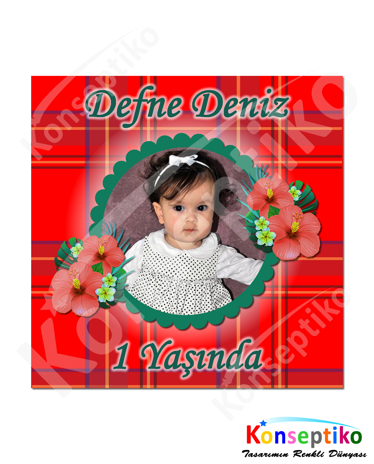 Ekose - Kare Etiket 40'lı