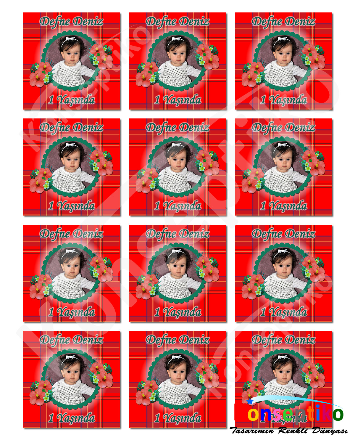 Ekose - Kare Karton 40'lı1