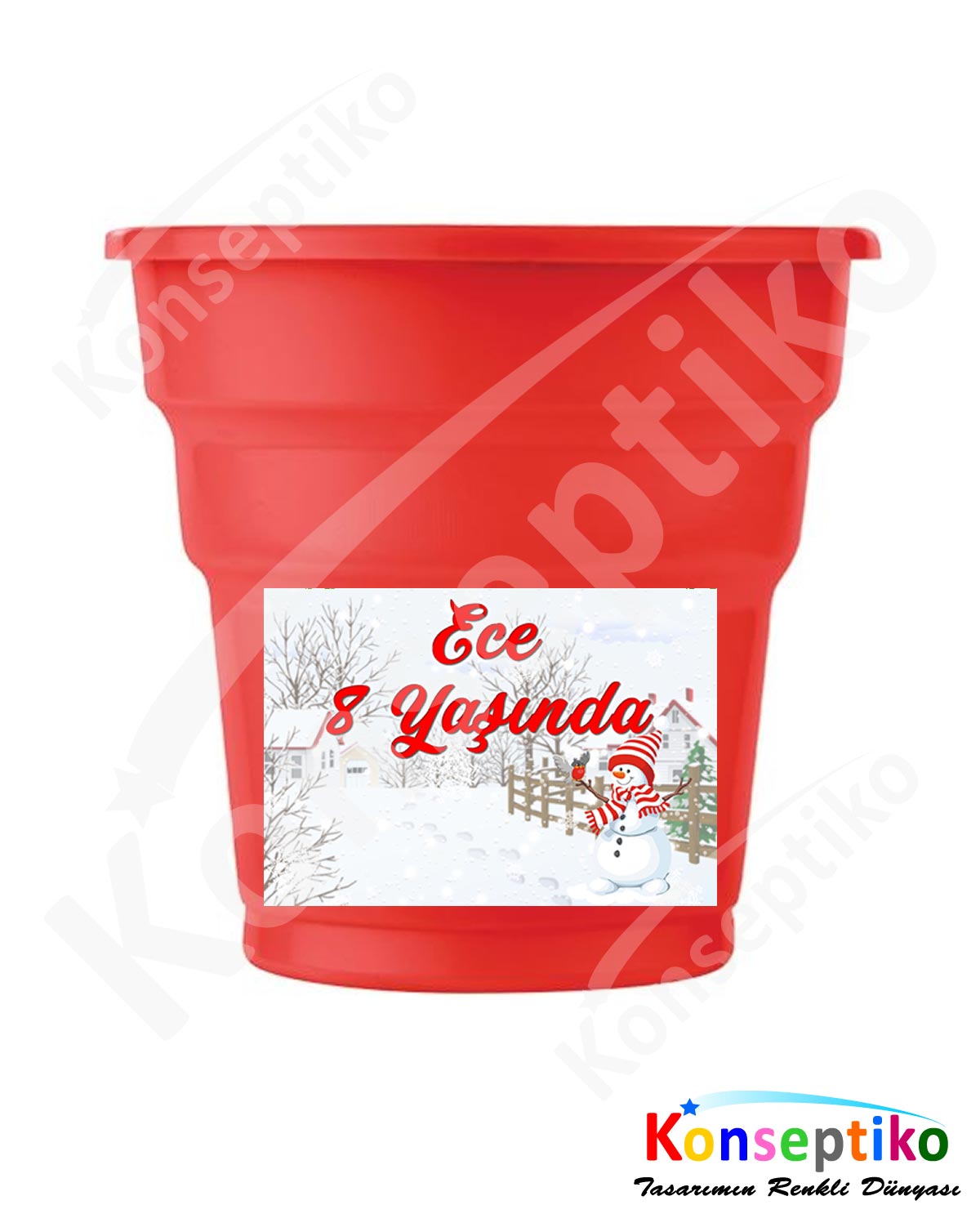 Kardan Adam - Bardak Etiketi 20'li
