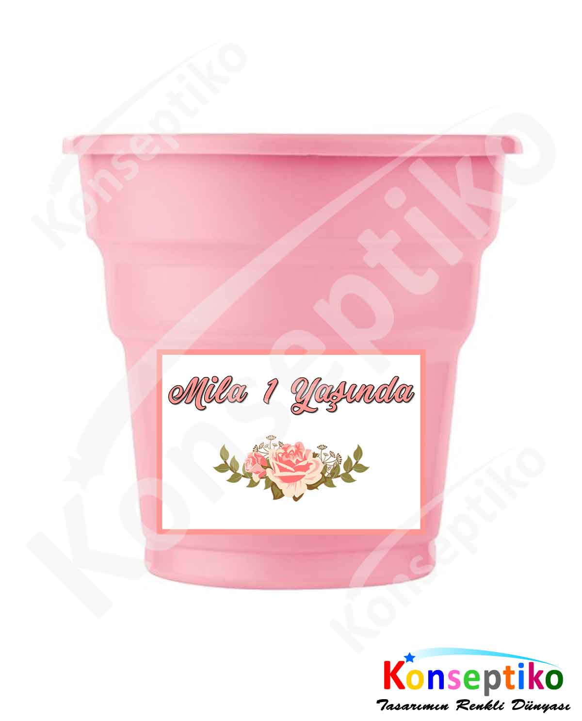 Gül - Bardak Etiketi 20'li